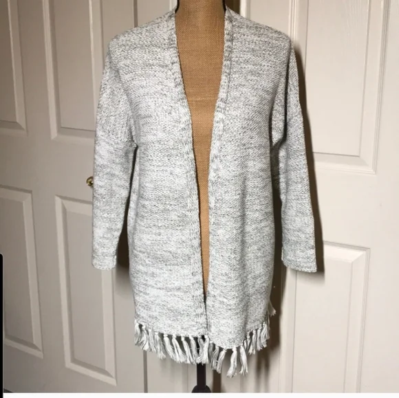Loft fringe cardigan sweater- small - Picture 3 of 10